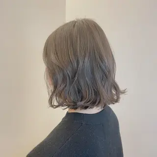 ミディアム カラー 落合 美穂のヘアスタイル