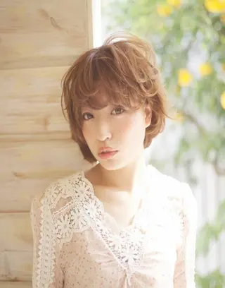 ショート カラー パーマ 🌿flencia 丸　和博🌿のヘアスタイル