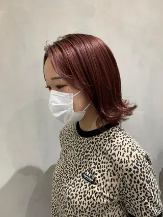 ミディアム カラー 似合わせ/レイヤー/ ボブ/西島 絢香のヘアスタイル