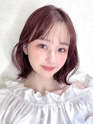 ショート カラー JYUNESU表参道所属・韓国ヘア🇰🇷🎀 透明感カラーのヘアスタイル