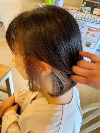 セミロング カラー 美容室 Jフィドルファドル所属・わきた かずなのヘアスタイル