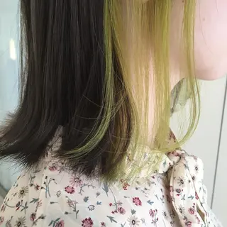 セミロング カラー 髪質改善 頭身浴/ 中田のヘアスタイル