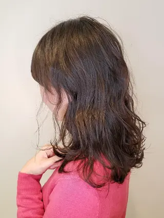 セミロング カラー 美髪⭐︎髪質改善 井上　康司のヘアスタイル