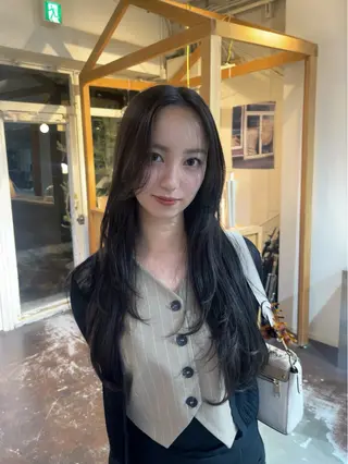 ロング カラー chikashitsu所属・Junmi/ﾁｶｼﾂ /堀江のヘアスタイル