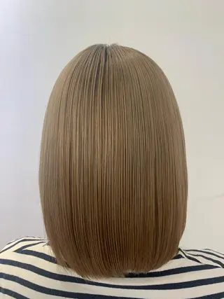 ミディアム 渋谷ブリーチカラー 韓国ヘアyuikoのヘアスタイル