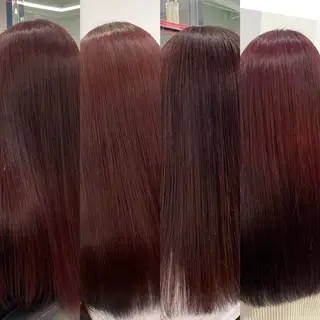 ロング カラー 透けるやわらか艶髪♡ ナチュラルストレートのヘアスタイル