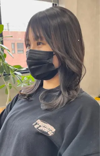 ミディアム カラー FRAME spa&hair room博多店【フレーム】所属・髪質改善|顔周り|博 多|川上智也のヘアスタイル