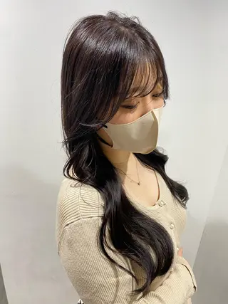 ロング カラー 🫧ブリーチなし 透明感カラーゆん🫧のヘアスタイル