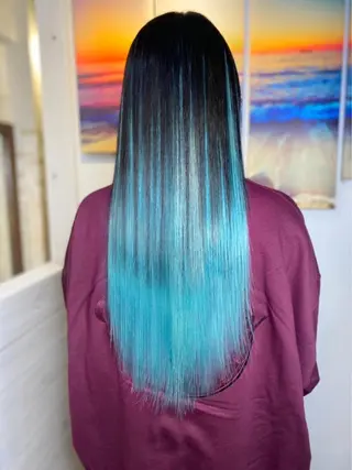 ロング カラー ヘアアレンジ Shelltie Fiel (シェルティフィエル)所属・次世代シールエクステ 錦糸町 小泉 朋之のヘアスタイル