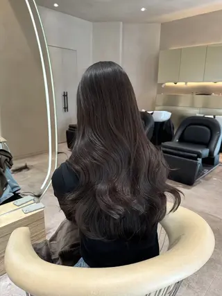 セミロング 韓国ヘア/ベージュ カラー/髪質改善/涼のヘアスタイル