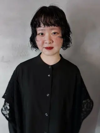 ショート パーマ 似合わせパーマ 癖毛カットのヘアスタイル