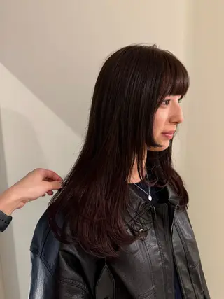 ロング カラー 内沼 恵留菜のヘアスタイル