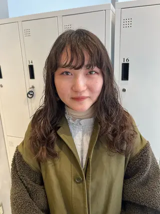 ミディアム パーマ ボブ/ベージュ/ パーマ🪿近森ゆいのヘアスタイル