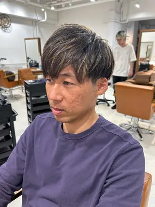 ショート カラー メンズ 山﨑 燦人のヘアスタイル