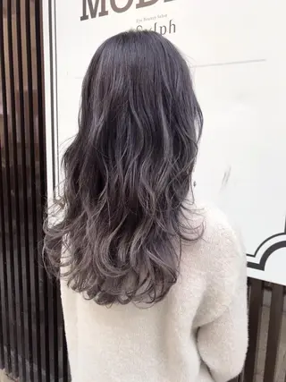 セミロング カラー シールエクステ⭐️ オオミタクヤのヘアスタイル