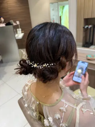 セミロング ヘアアレンジ 韓国ヘアメイク🎀/ 縮毛矯正✨山本媛香のヘアスタイル