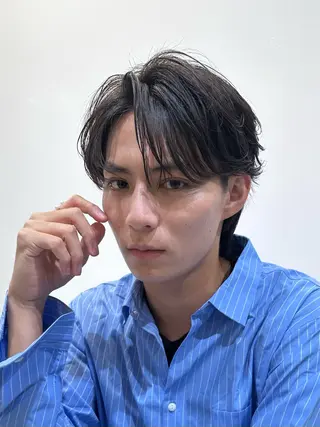 ショート パーマ メンズ 池袋センターパート No.1 裕大のヘアスタイル