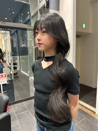 ロング カラー ヘアアレンジ 似合わせ/透明感 カラー/ツヤ髪/かこのヘアスタイル