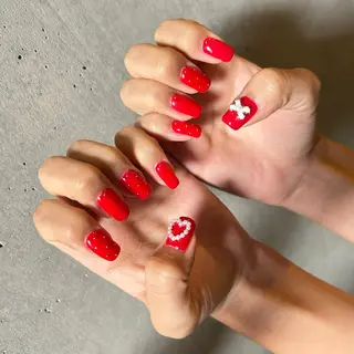 ネイル unwind ┊︎冬っぽネイル🧸のネイルデザイン