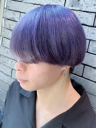 ミディアム カラー メンズ EMANON新宿南口所属・🦄中性ウルフ ☁️Shiori🦄のヘアスタイル