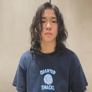 ロング パーマ メンズ 🌈圧倒的デザイン パーマ　関和希のヘアスタイル