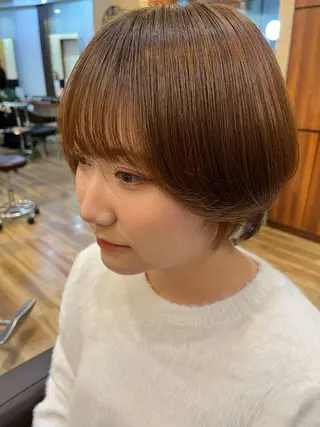 ショート カラー すばる/縮毛矯正 /似合わせカラーのヘアスタイル