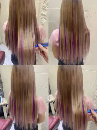 ロング カラー エクステ原宿 シンヤのヘアスタイル