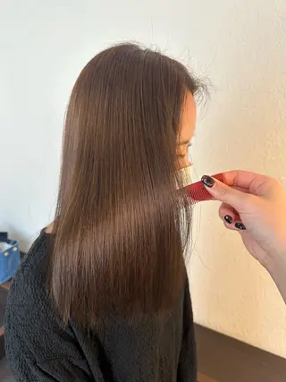 セミロング 名駅/艶カラー/原田 永遠のヘアスタイル