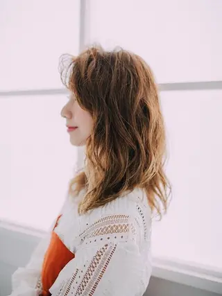 セミロング カラー どんな髪の悩みも解決 します✨田嶋俊一✨のヘアスタイル