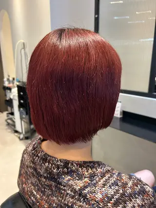 ミディアム カラー 縮毛矯正/カット/ 韓国ヘア/蛯原🍤のヘアスタイル