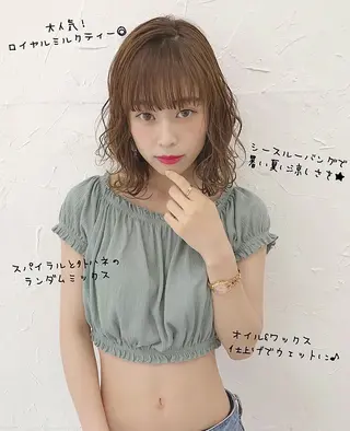 ショート 韓国ヘア＆透けカラー keita🇰🇷のヘアスタイル