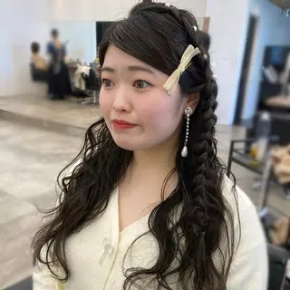 ロング ヘアアレンジ 平野 愛華のヘアスタイル