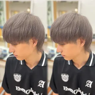 ミディアム カラー メンズ スズキマリ 💿BLEACHのヘアスタイル