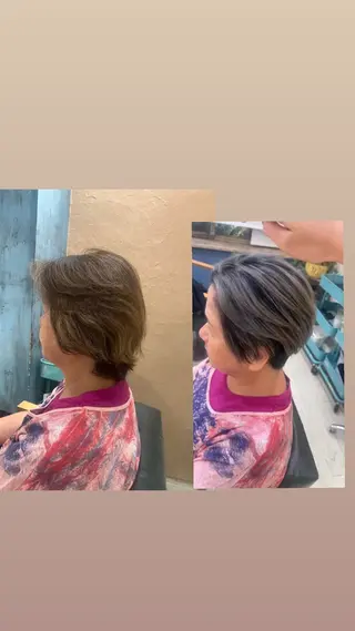 ショート カラー たけかわ みずきのヘアスタイル