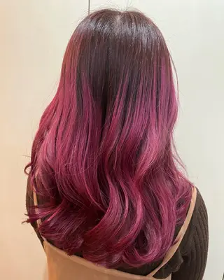 セミロング カラー ショートウルフ💚 レイヤー/井上翔のヘアスタイル