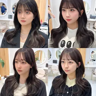 セミロング レイヤーカット/ 顔まわり/アオイのヘアスタイル