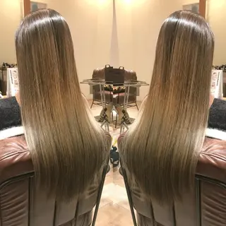 ロング カラー シールエクステ⭐️ オオミタクヤのヘアスタイル