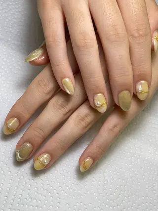 ネイル 山下 オレンジのネイルデザイン