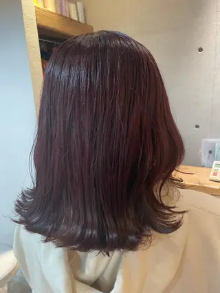 セミロング カラー しのはら まどかのヘアスタイル