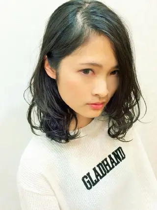 セミロング パーマ LaFTER HAiR所属・本間 裕史 のヘアスタイル