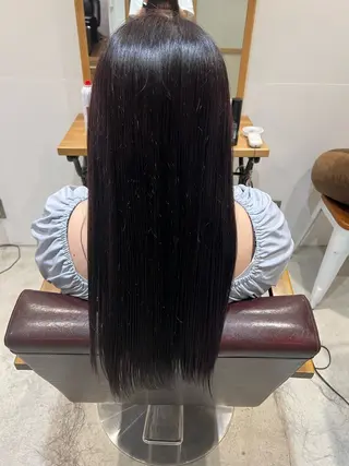 ロング カラー 透明感韓国風🦋 寒色カラー🦋レイナのヘアスタイル