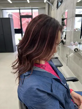 ロング カラー LINOET名古屋所属・ダブルカラー💖上村 純妃💖名駅徒歩5分のヘアスタイル