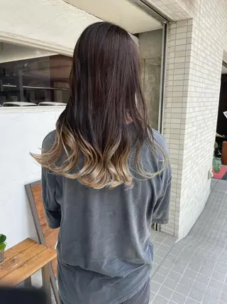 ロング カラー 正分 真美のヘアスタイル