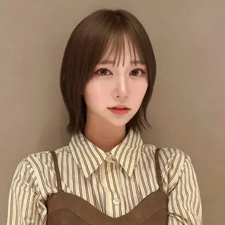 ショート カラー Un ami omotesando 【アンアミ　オモテサンドウ】所属・RIKO/暖色カラー /縮毛矯正/ミニボブのヘアスタイル