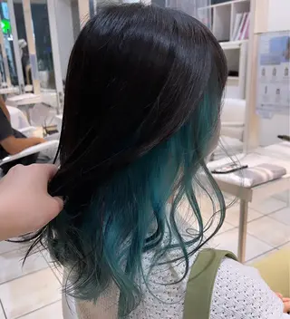 セミロング カラー 【髪質改善特化】 艶髪/白髪ぼかしのヘアスタイル