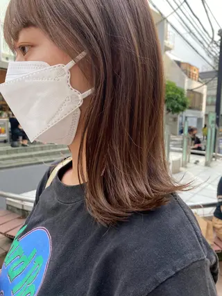 ミディアム カラー タカノ ノゾミのヘアスタイル