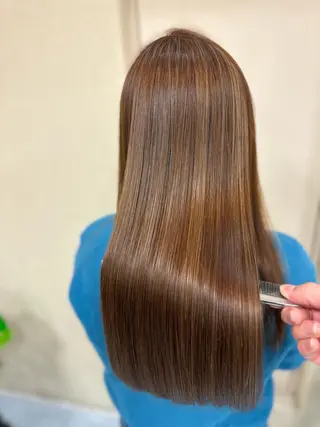 ロング パーマ 髪質改善/縮毛矯正 /ブリーチ矯正/岡部のヘアスタイル