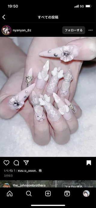 ネイル U·Mi nail salon所属・U·MI 長さ出し専門店のネイルデザイン