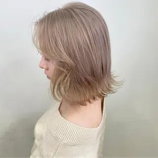 ミディアム 艶髪カラー🫧 髪質改善🪽萩原のヘアスタイル