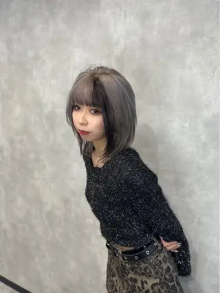 ミディアム カラー 黒崎 懸のヘアスタイル
